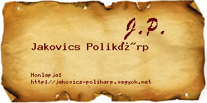 Jakovics Polikárp névjegykártya